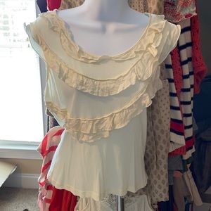 Light yellow anthropologie top